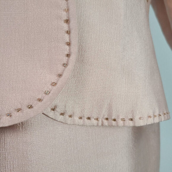 Adrianna Papell Occasions Pink Silk Dress & Blazer Size M - Picture 6 of 15